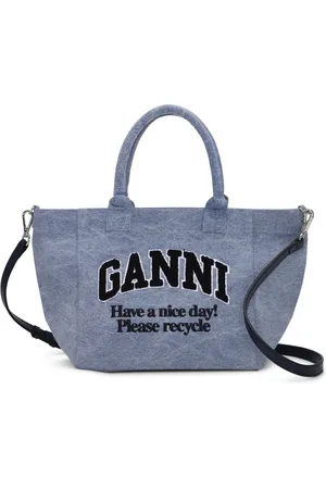 Ganni Logo-embroidered tote bag