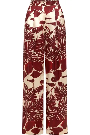 Nicholas Carleigh flared silk trousers