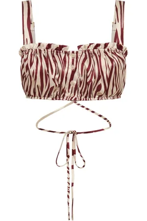 Nicholas Tracy sleeveless silk cropped top