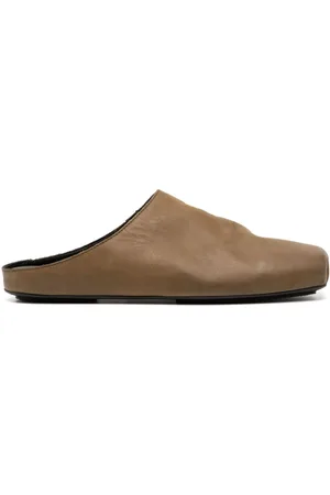 UMA WANG Square-toe leather mules