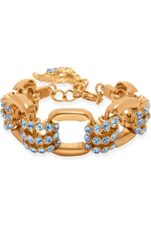 Oscar de la Renta Pavé-crystal link bracelet