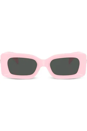 VERSACE Medusa-plaque rectangular-frame sunglasses