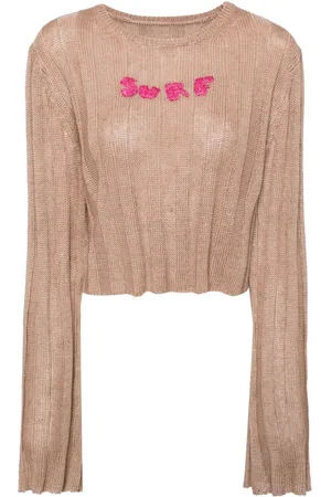 Stockholm Surfboard Club Embroidered-motif linen jumper