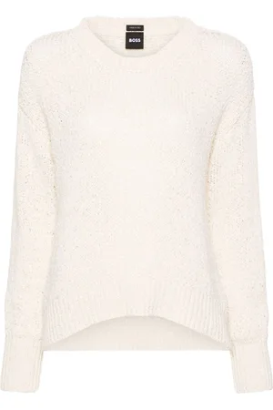 HUGO BOSS 3D-knit crew-neck jumper