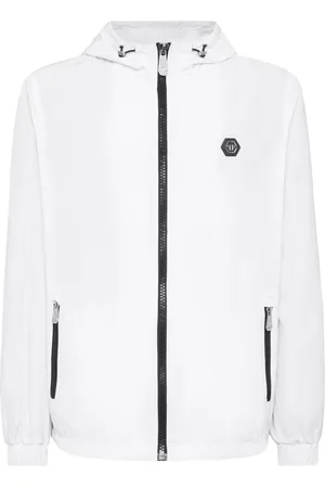 Philipp Plein Logo-patch hooded windbreaker