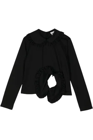 Noir Kei Ninomiya puff-sleeve cotton shirt - Black