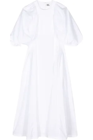 NOIR KEI NINOMIYA Puff-sleeve midi dress