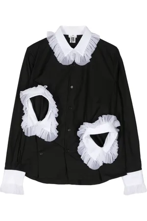 NOIR KEI NINOMIYA Frill-detailing cotton shirt