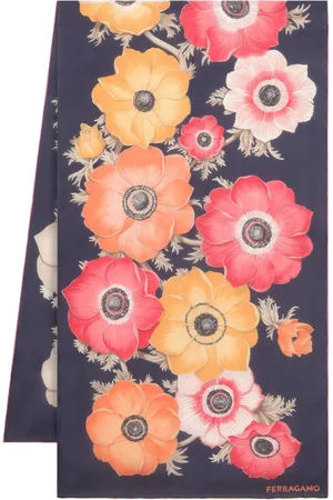 Salvatore Ferragamo Floral-print silk scarf