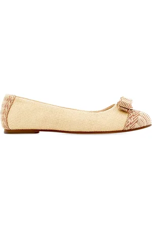Salvatore Ferragamo Varina raffia ballerina shoes