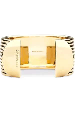 Salvatore Ferragamo Gancini striped bangle bracelet