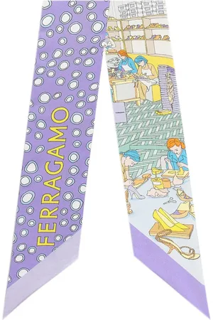 Salvatore Ferragamo Logo-print silk scarf