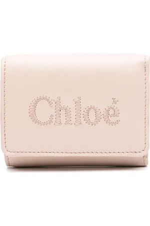 Chloé Embroidered-logo leather wallet