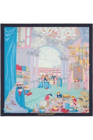 Salvatore Ferragamo Graphic-print silk scarf