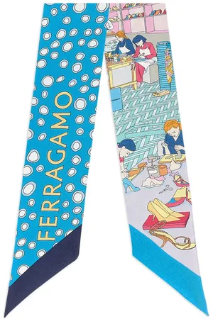Salvatore Ferragamo Logo-print silk scarf