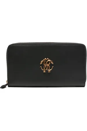 Roberto Cavalli Monogram-plaque leather wallet