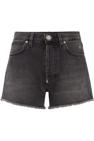 Philipp Plein Logo-appliqué denim shorts