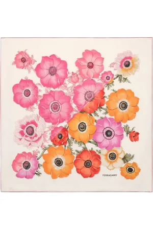 Salvatore Ferragamo Anemone-print silk scarf