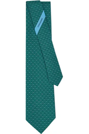 Salvatore Ferragamo Gancini-print silk tie