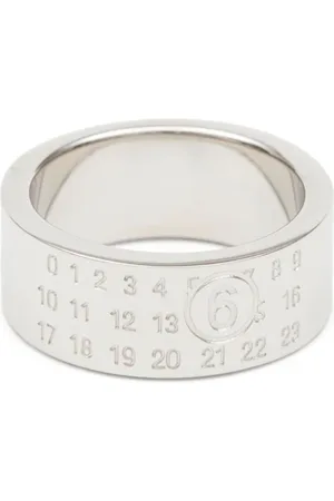 Maison Margiela Numeric engraved polished ring