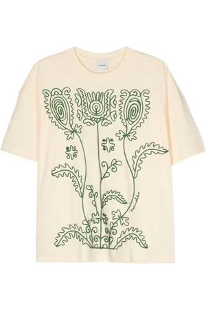 Nanushka Wren floral-embroidered T-shirt