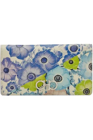 Salvatore Ferragamo Gancini floral-print wallet