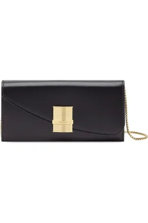 Salvatore Ferragamo Fiamma leather chain wallet