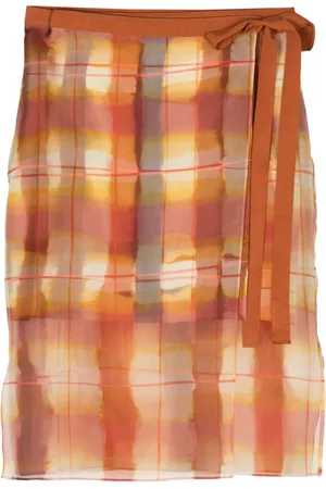 Lee Mathews Amelie checked wrap skirt