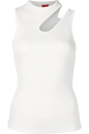 HUGO BOSS Draca ribbed-knit cut-out top