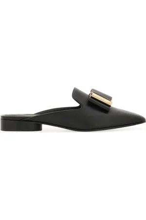 Salvatore Ferragamo Double Bow leather mules