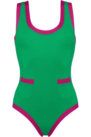 ERES Pueblo contrast-edge pocket-detail swimsuit