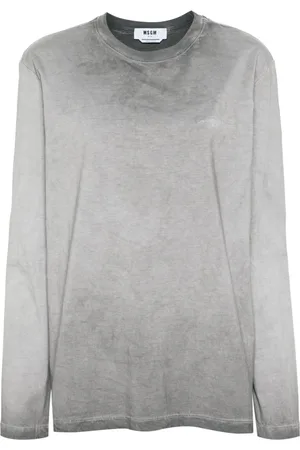 Msgm Logo-embroidered cotton T-shirt