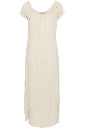 Elena Velez Frayed chemise slip dress