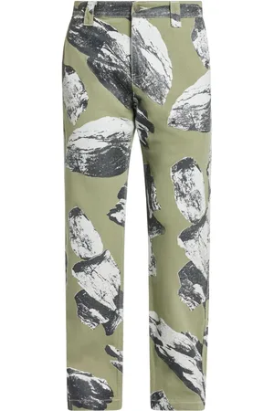 MARKET Talus graphic-print cotton trousers
