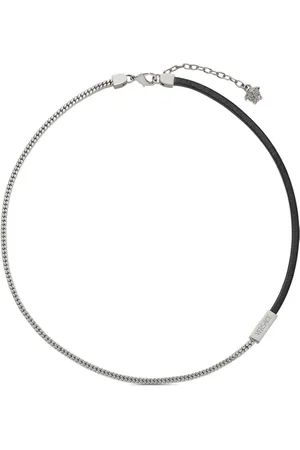 VERSACE Logo-charm chain necklace