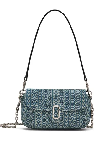 Marc Jacobs The Monogram Sunfaded Denim Clover shoulder bag
