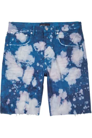 Purple Brand Bleach-effect denim shorts