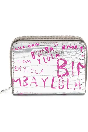 Bimba y Lola Logo-stamp crocodile-effect wallet