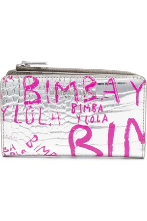 Bimba y Lola Logo-stamp crocodile-effect wallet