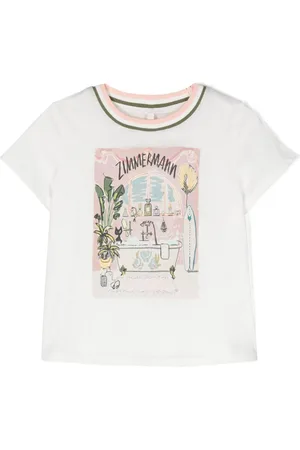 ZIMMERMANN Ottie illustration style-print T-shirt