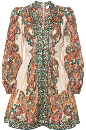ZIMMERMANN Ottie Plunge linen mini dress