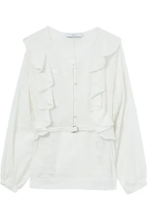 IRO Ruffle-detail cotton blouse