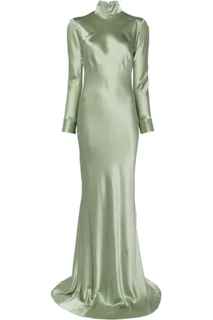 Michelle Mason Long sleeve silk gown