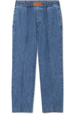 VERSACE Logo-appliqu?? straight-leg jeans