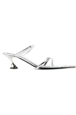 MUGLER 55mm metallic leather sandals