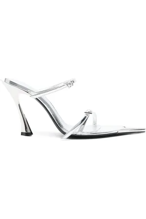 MUGLER 95mm metallic leather sandals
