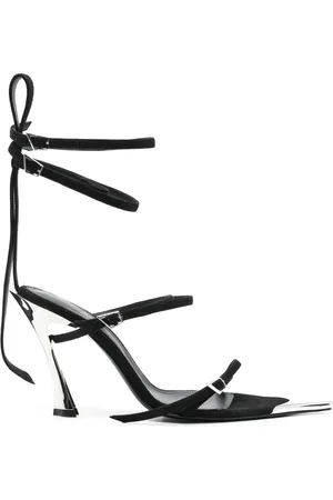 MUGLER 95mm Fang suede sandals