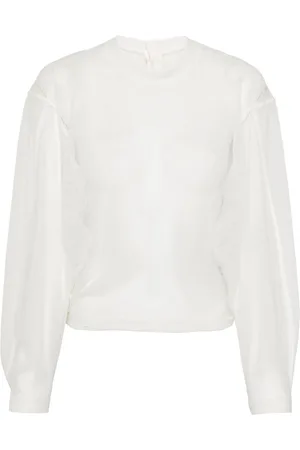 SYSTEM Semi-sheer jersey top