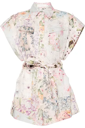 ZIMMERMANN Halliday floral-print playsuit