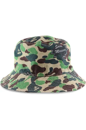 SAINT MXXXXXX X A BATHING APE cotton bucket hat